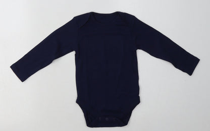 George Boys Blue  Cotton Babygrow One-Piece Size 18 Months  Buckle