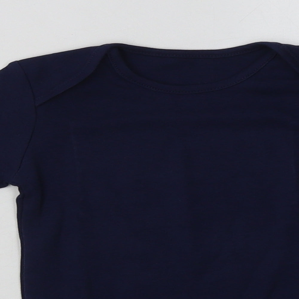 George Boys Blue  Cotton Babygrow One-Piece Size 18 Months  Buckle