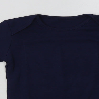 George Boys Blue  Cotton Babygrow One-Piece Size 18 Months  Buckle