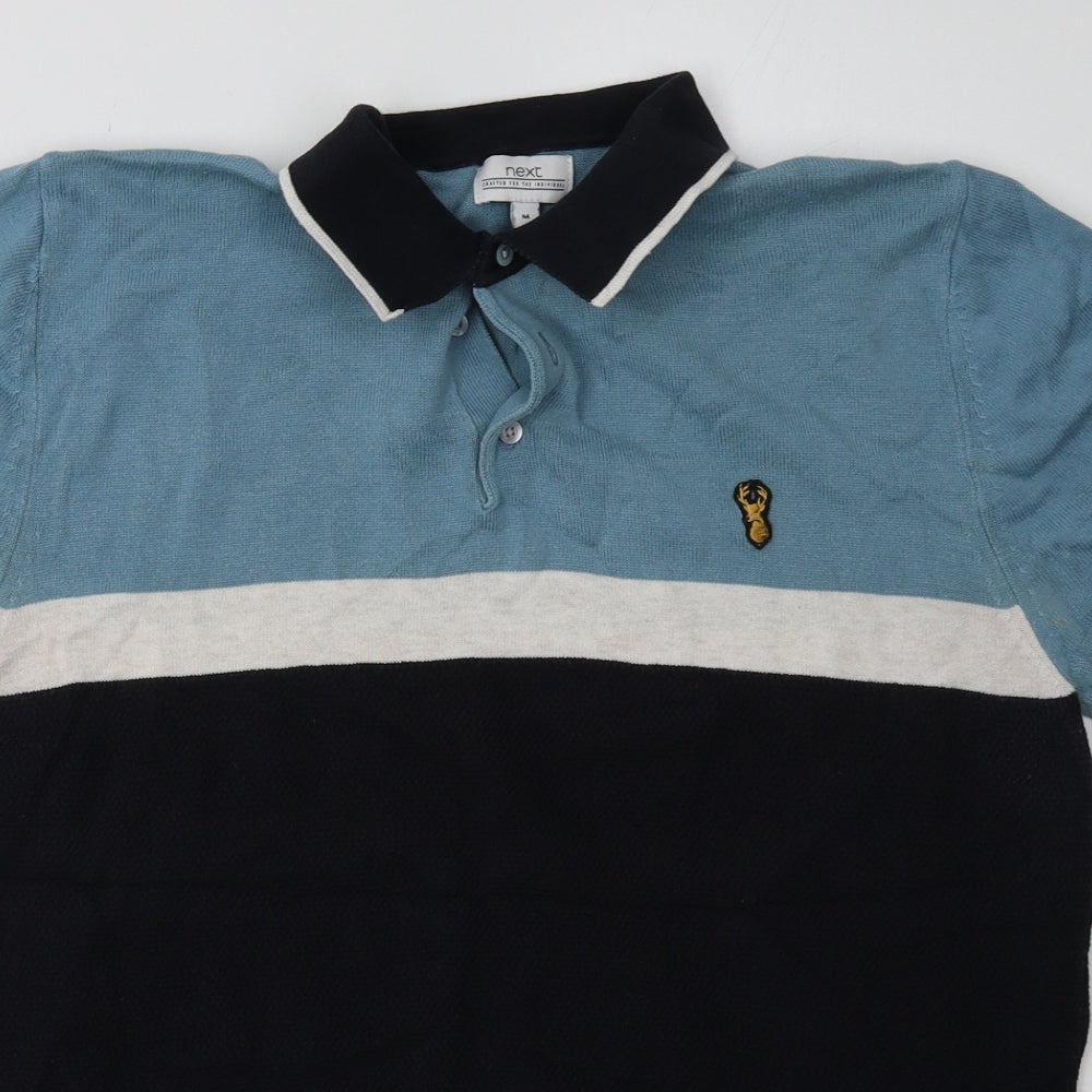 Mens UK Size M NEXT Blue Pullover Sweatshirt