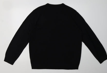 Mens UK Size L Debenhams Black Pullover Sweatshirt