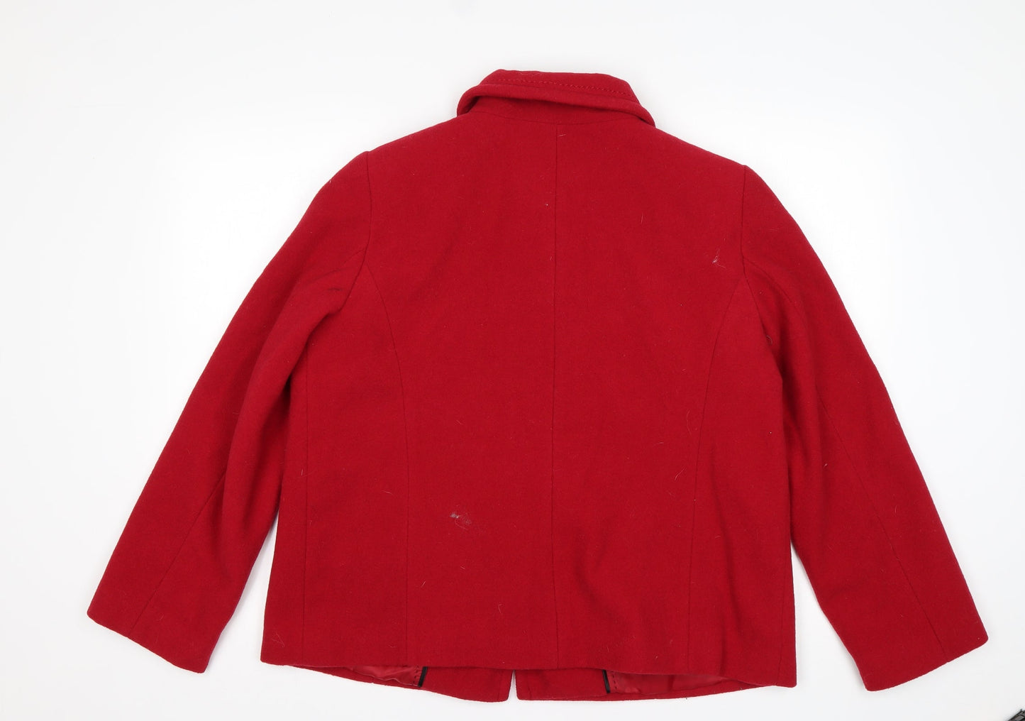 Womens UK Size 14 BM Red Overcoat
