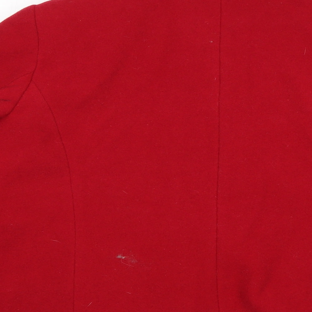 Womens UK Size 14 BM Red Overcoat