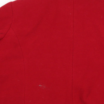 Womens UK Size 14 BM Red Overcoat