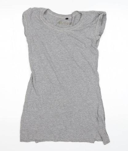 Womens UK Size 8 Preworn Grey Basic T-Shirt