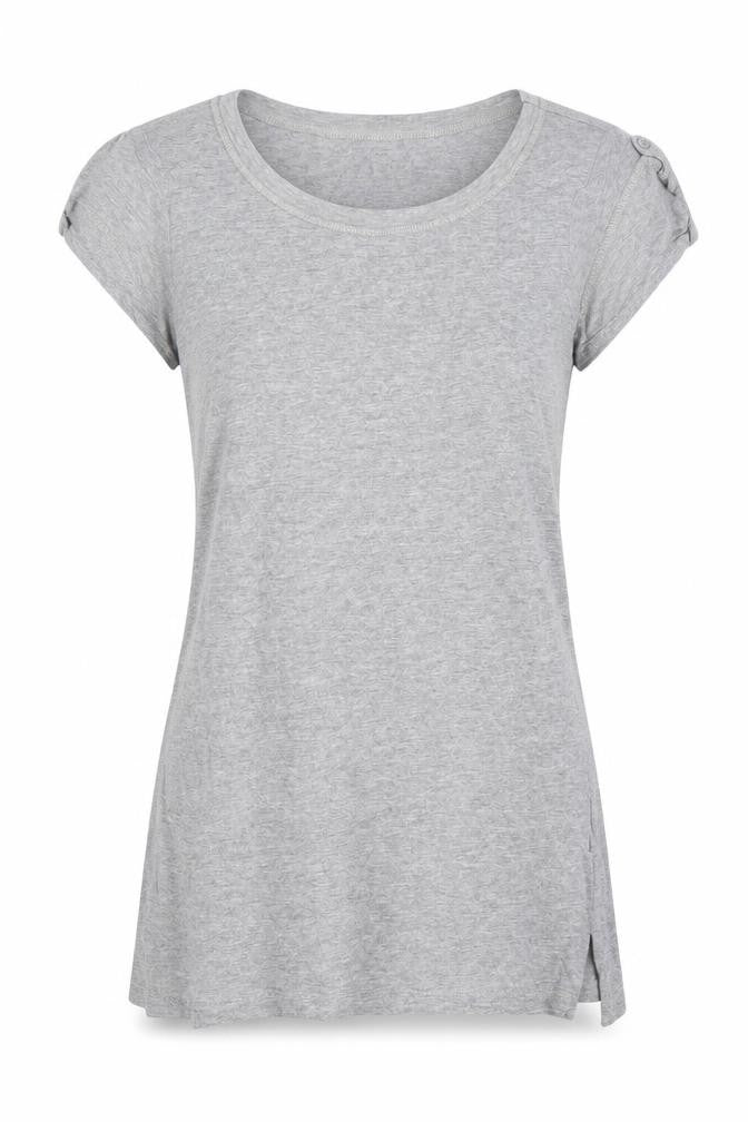 Womens UK Size 8 Preworn Grey Basic T-Shirt