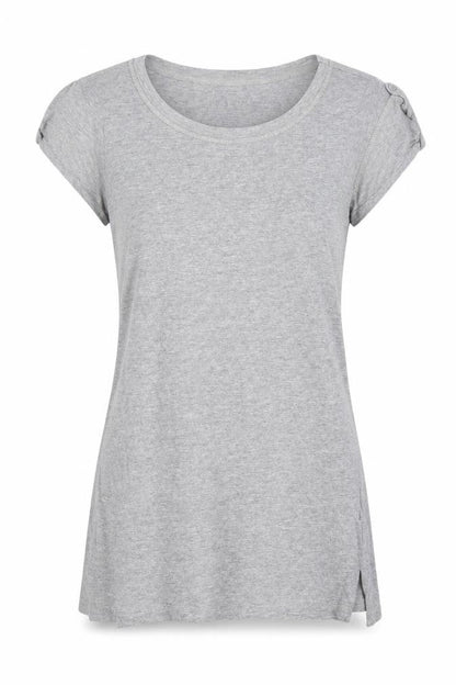 Womens UK Size 8 Preworn Grey Basic T-Shirt