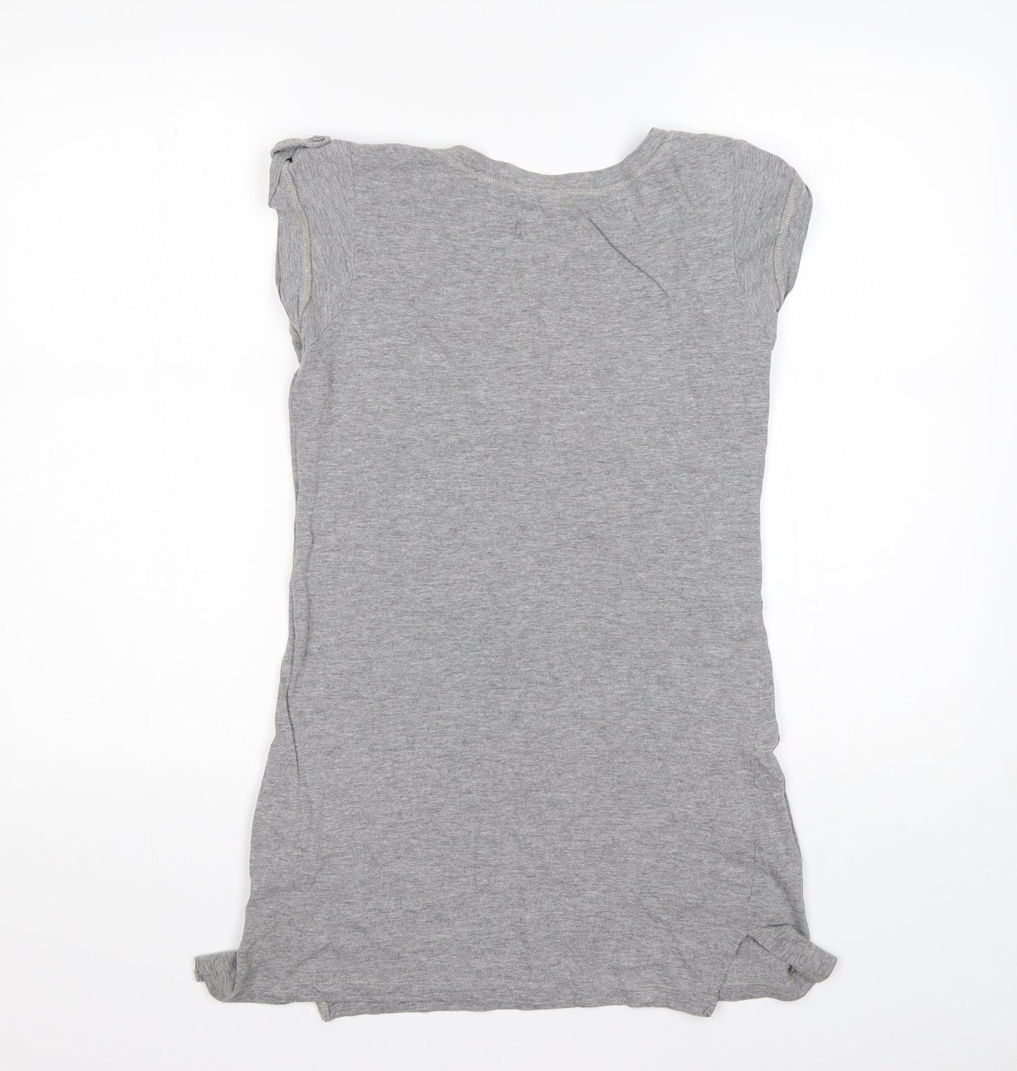 Womens UK Size 8 Preworn Grey Basic T-Shirt