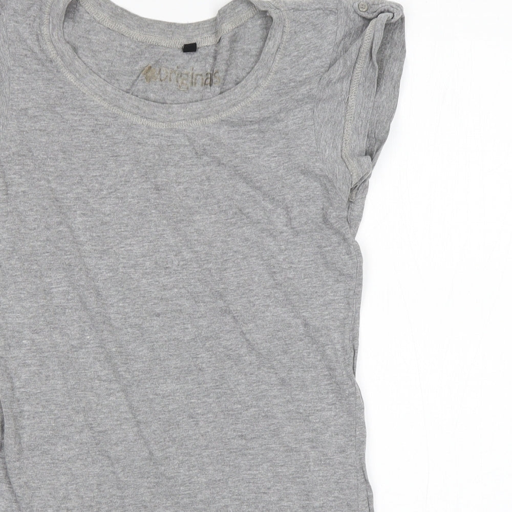 Womens UK Size 8 Preworn Grey Basic T-Shirt