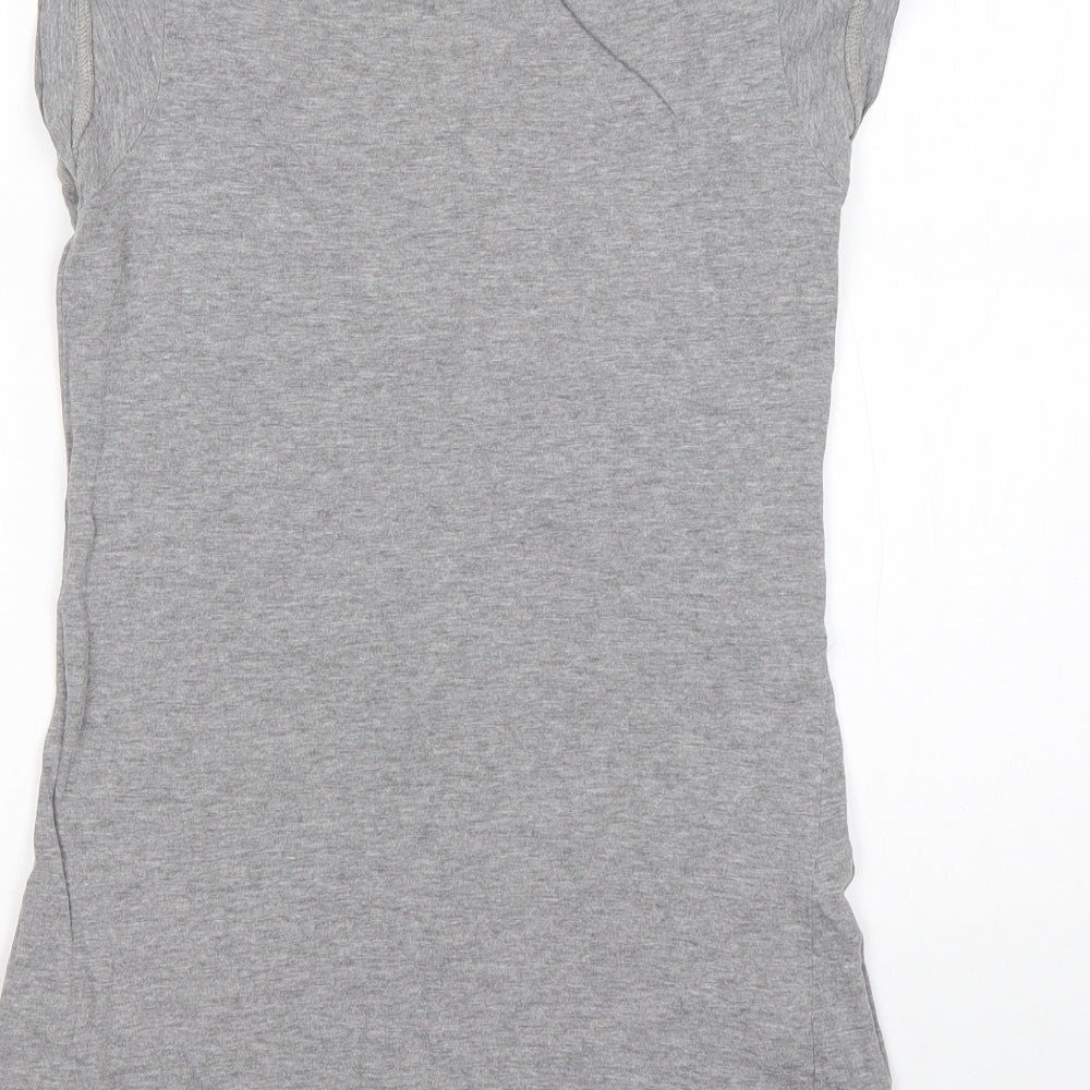 Womens UK Size 8 Preworn Grey Basic T-Shirt