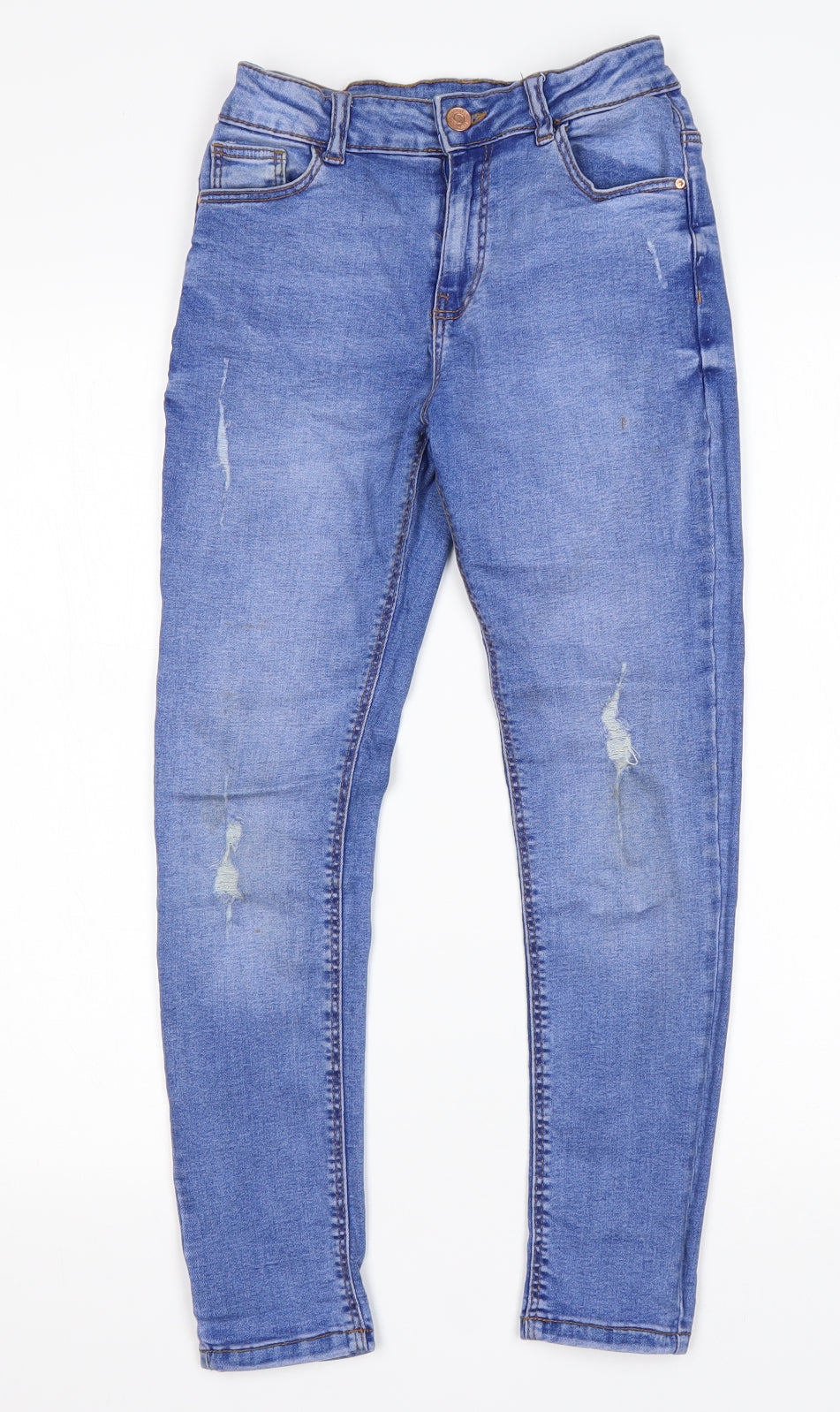 Denim Co Girls Blue  Cotton Skinny Jeans Size 10-11 Years  Regular