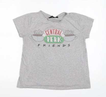Atmosphere Girls Grey  Polyester Basic T-Shirt Size 14 Years Round Neck  - friends