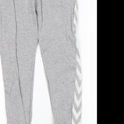 Hummel Mens Grey  Cotton Sweatpants Trousers Size XS L24 in Regular