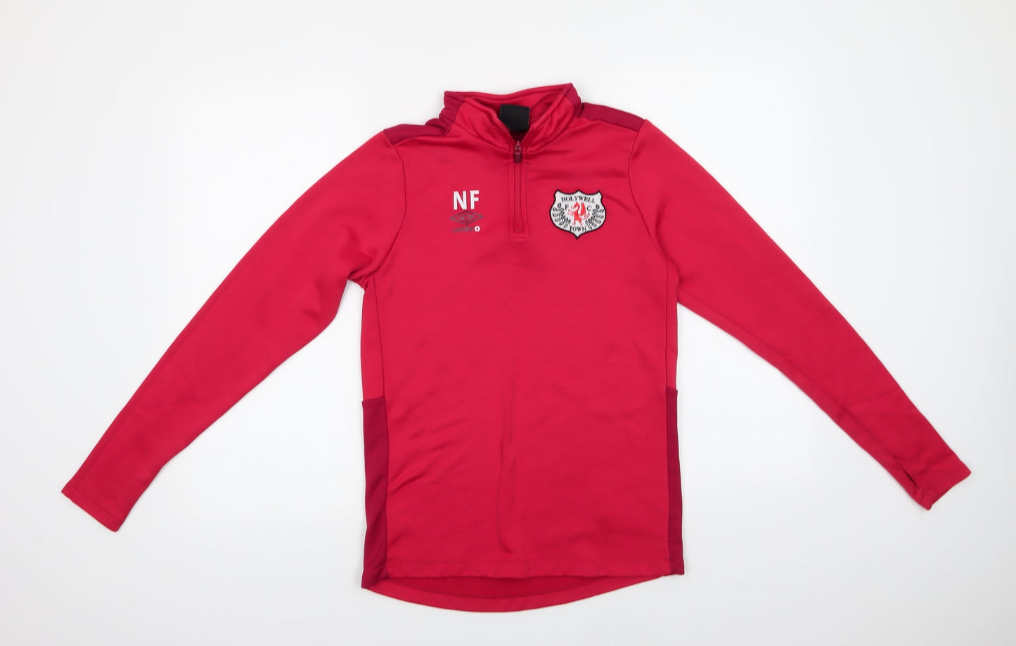 Umbro Boys Red  Polyester Henley Sweatshirt Size 14 Years   - Holywell