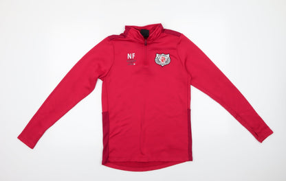 Umbro Boys Red  Polyester Henley Sweatshirt Size 14 Years   - Holywell