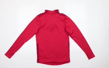 Umbro Boys Red  Polyester Henley Sweatshirt Size 14 Years   - Holywell
