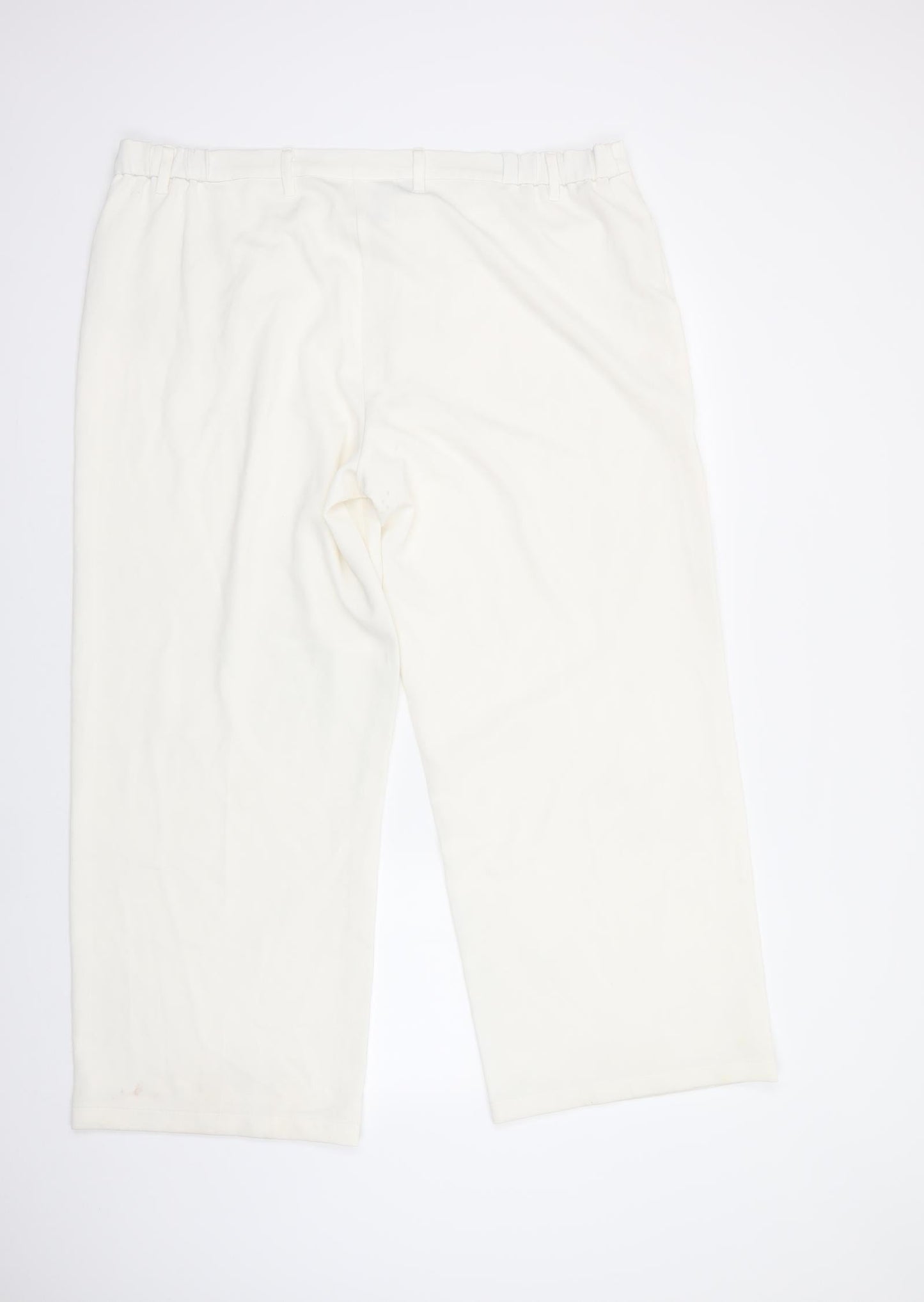 Womens UK Size 24 bonprix Regular Fit Dress Pants White Trousers