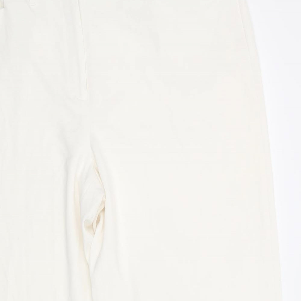 Womens UK Size 24 bonprix Regular Fit Dress Pants White Trousers