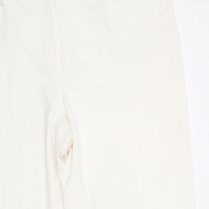 Womens UK Size 24 bonprix Regular Fit Dress Pants White Trousers