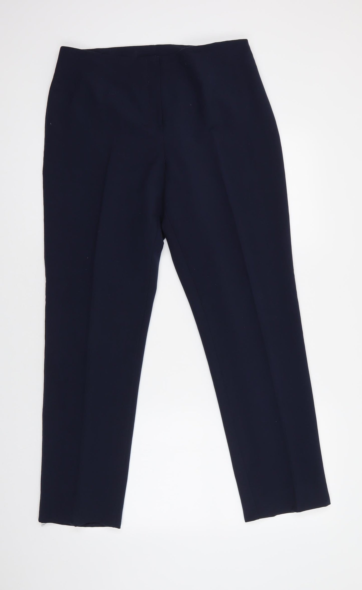 Womens UK Size 14 Preworn Regular Fit Dress Pants Blue Trousers