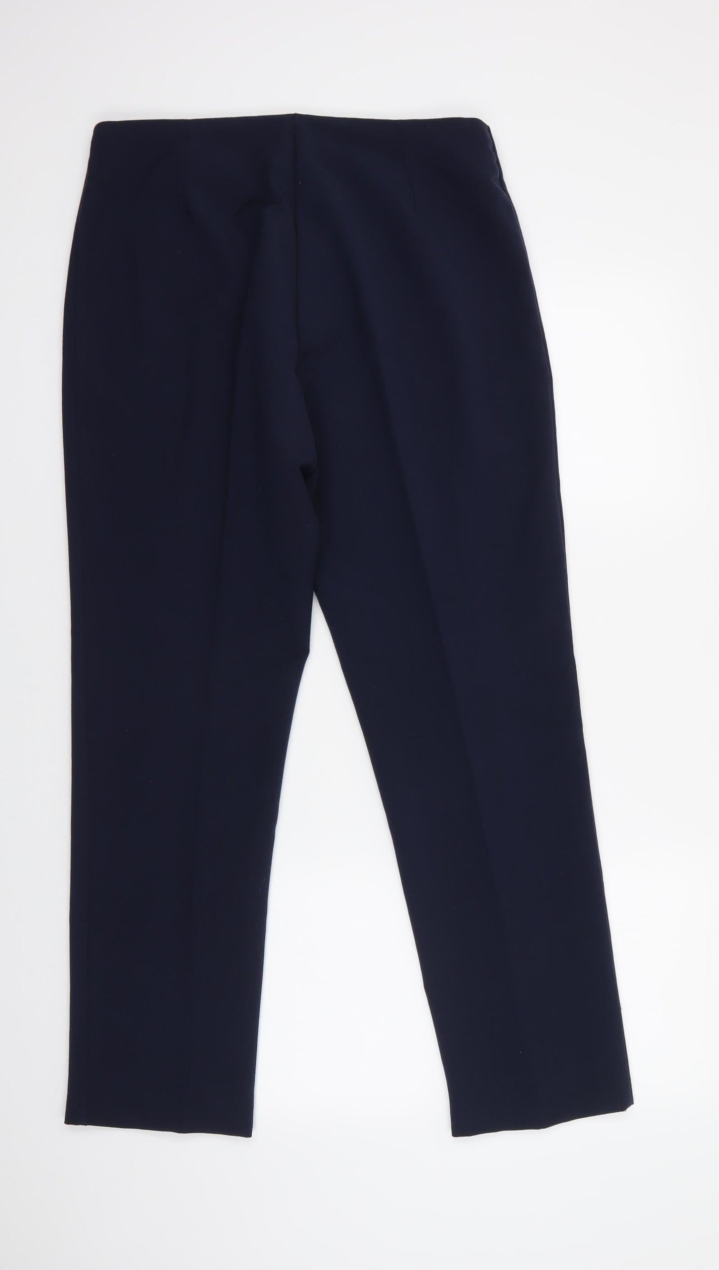 Womens UK Size 14 Preworn Regular Fit Dress Pants Blue Trousers