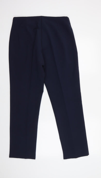 Womens UK Size 14 Preworn Regular Fit Dress Pants Blue Trousers