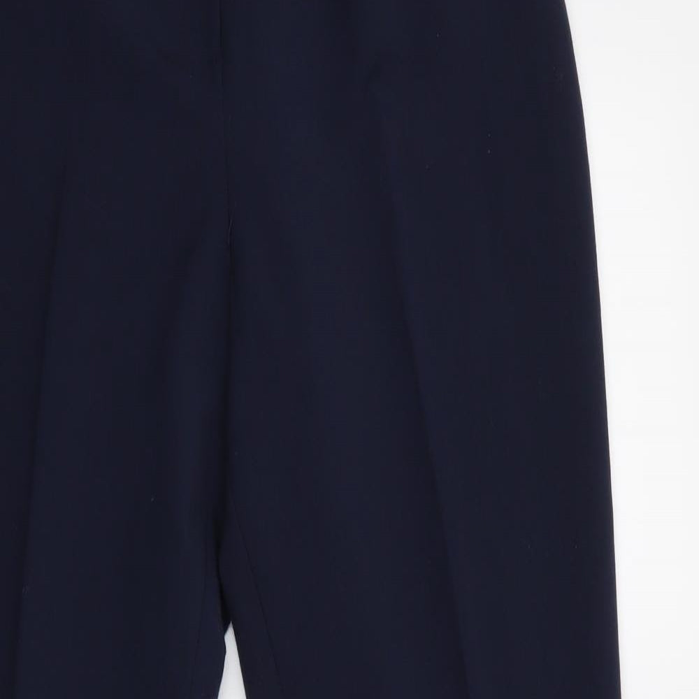 Womens UK Size 14 Preworn Regular Fit Dress Pants Blue Trousers
