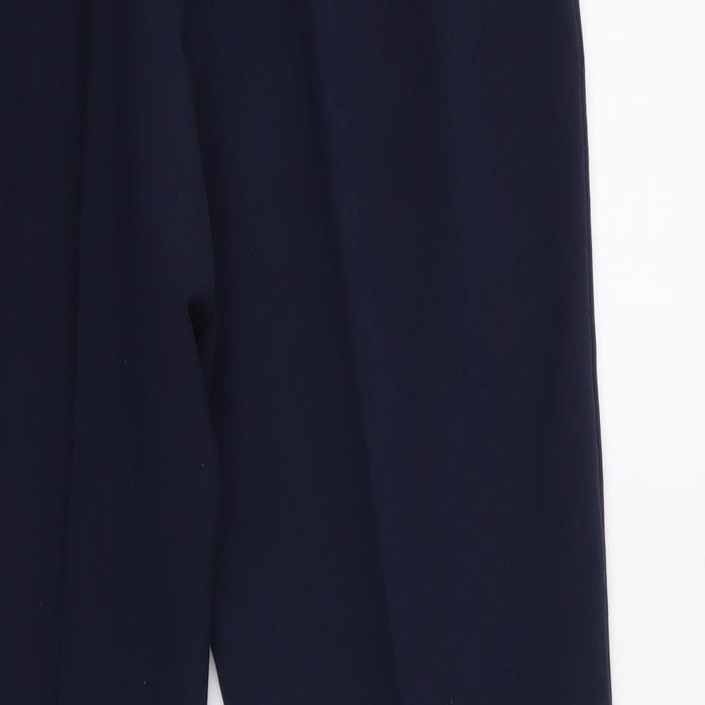 Womens UK Size 14 Preworn Regular Fit Dress Pants Blue Trousers