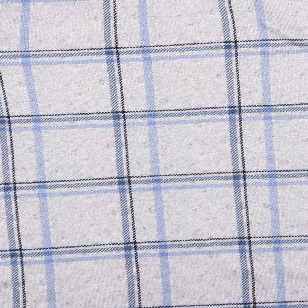 Nutmeg Womens Blue Crew Neck Check Polyester Pullover Jumper Size 10