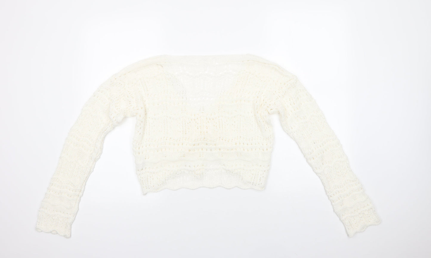 Womens UK Size L Missguided Ivory Pullover Jumper