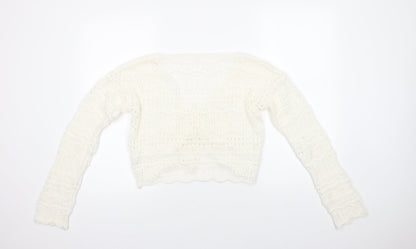 Womens UK Size L Missguided Ivory Pullover Jumper