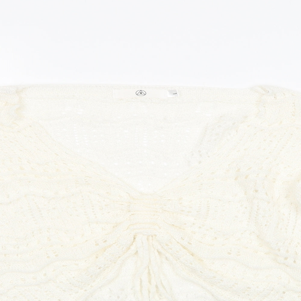 Womens UK Size L Missguided Ivory Pullover Jumper