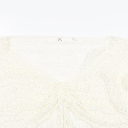 Womens UK Size L Missguided Ivory Pullover Jumper