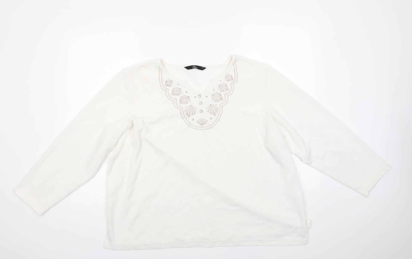 Womens UK Size XL BM White Basic Blouse
