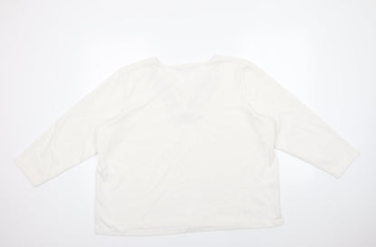 Womens UK Size XL BM White Basic Blouse