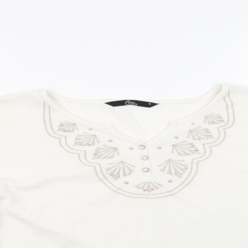 Womens UK Size XL BM White Basic Blouse