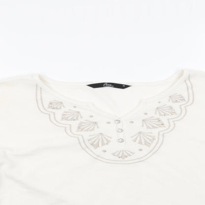 Womens UK Size XL BM White Basic Blouse