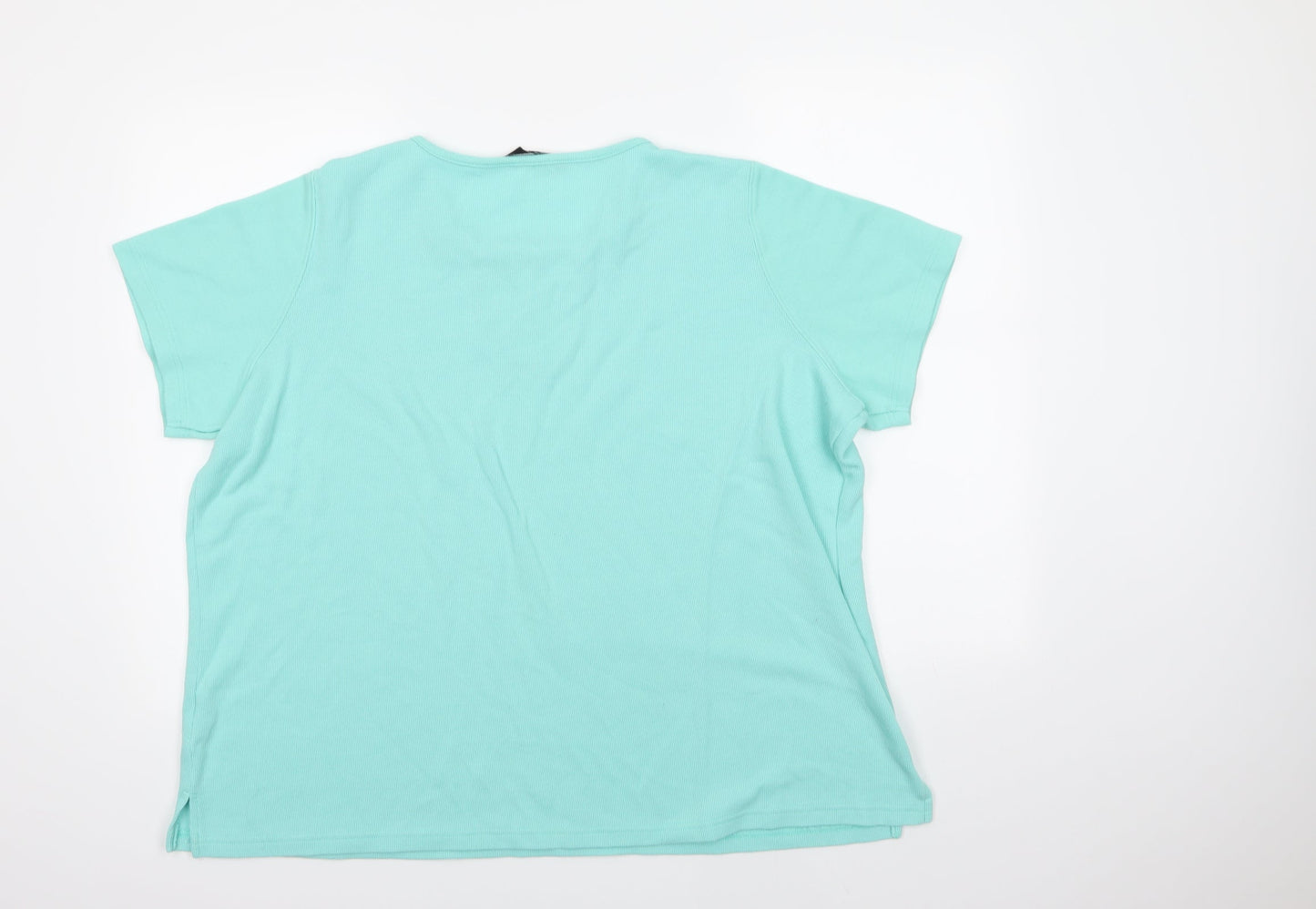 Womens UK Size XL BM Green Basic Blouse