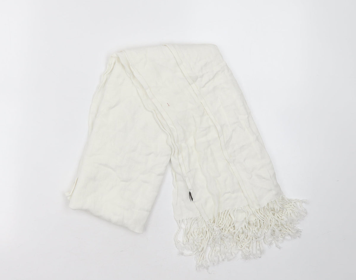 Additional front view of Preworn women’s white polyester shawl/wrap
