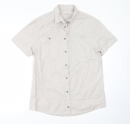 Mens UK Size L celio* Grey  Button-Up Short Sleeve Casual Shirt