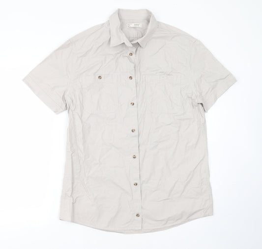 Mens UK Size L celio* Grey  Button-Up Short Sleeve Casual Shirt