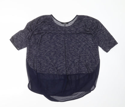 George Womens Blue Round Neck  Viscose Pullover Jumper Size 14