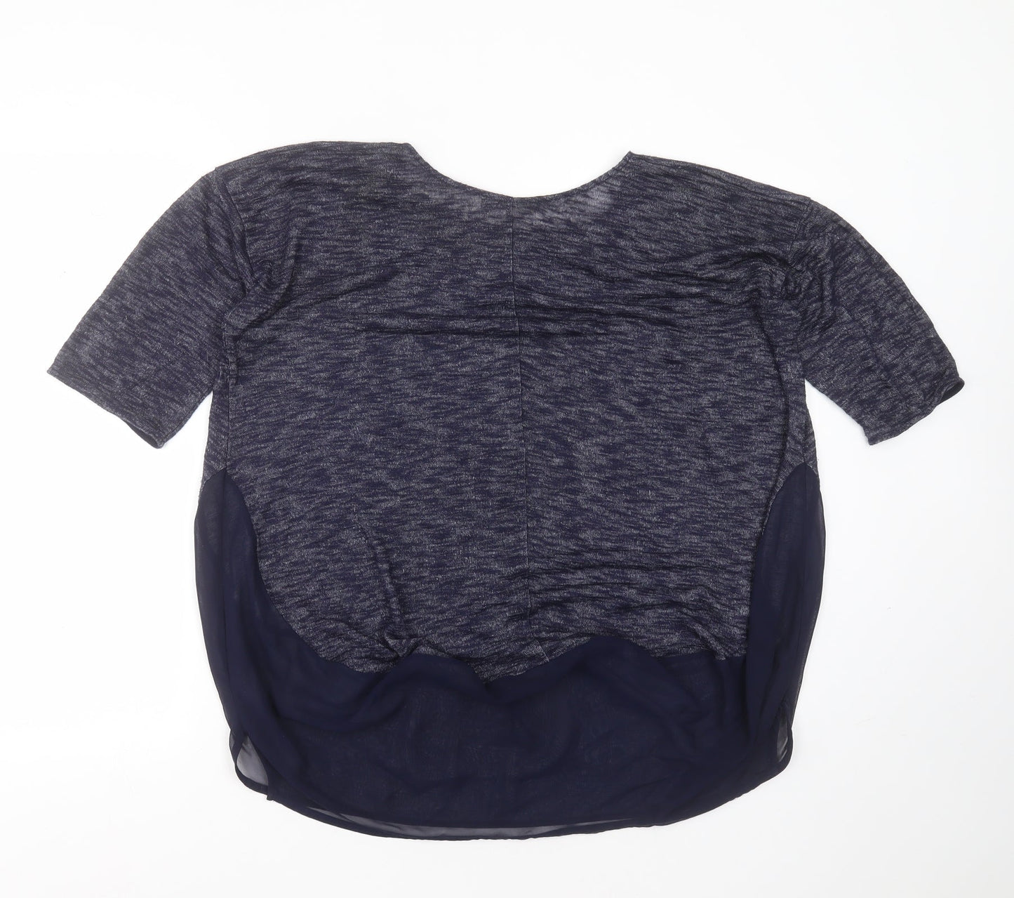 George Womens Blue Round Neck  Viscose Pullover Jumper Size 14