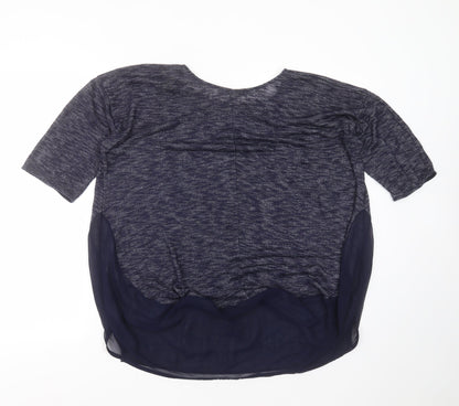 George Womens Blue Round Neck  Viscose Pullover Jumper Size 14