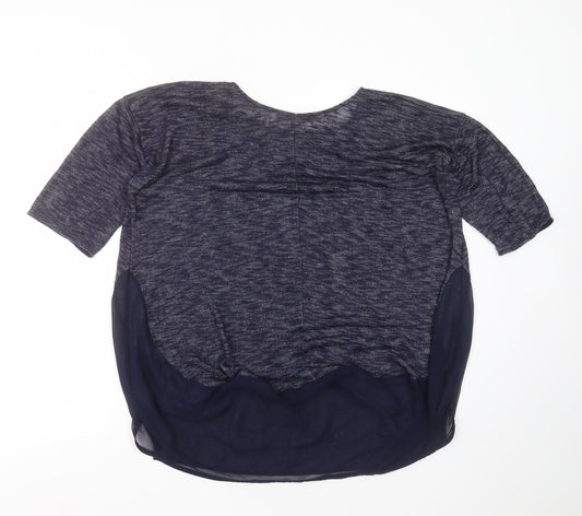 George Womens Blue Round Neck  Viscose Pullover Jumper Size 14