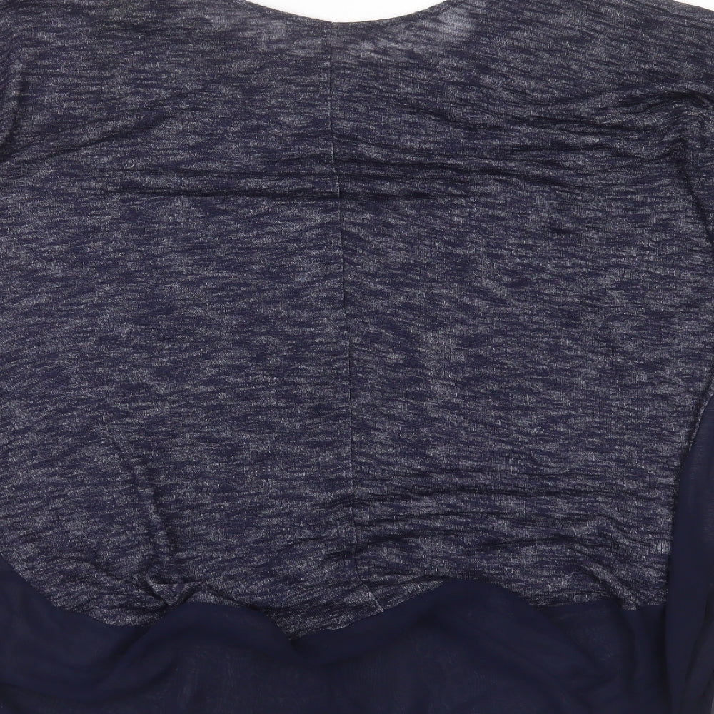 George Womens Blue Round Neck  Viscose Pullover Jumper Size 14