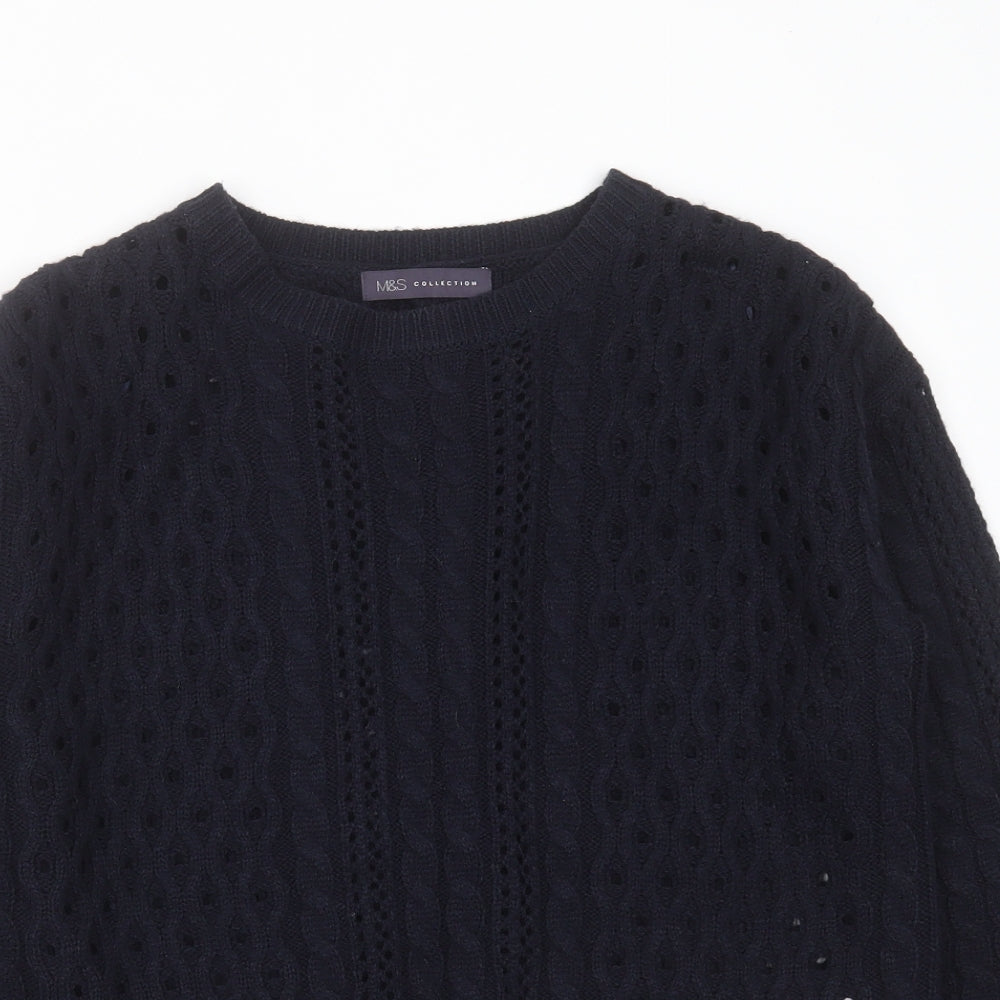 Womens UK Size 10 Marks and Spencer Blue Pullover Jumper