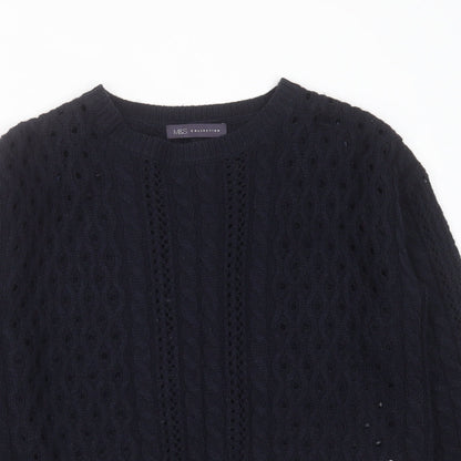 Womens UK Size 10 Marks and Spencer Blue Pullover Jumper