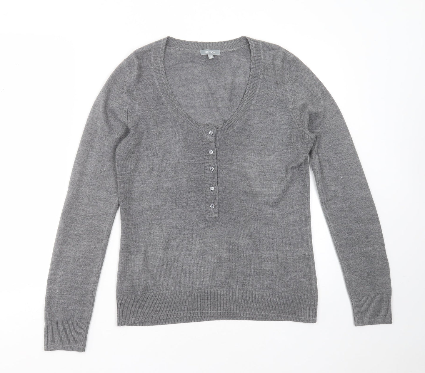 Womens UK Size 12 Marks and Spencer Grey Pullover Jumper