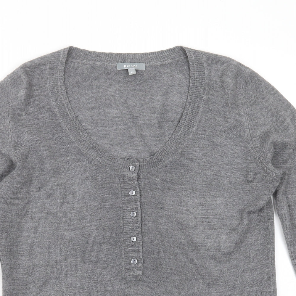 Womens UK Size 12 Marks and Spencer Grey Pullover Jumper